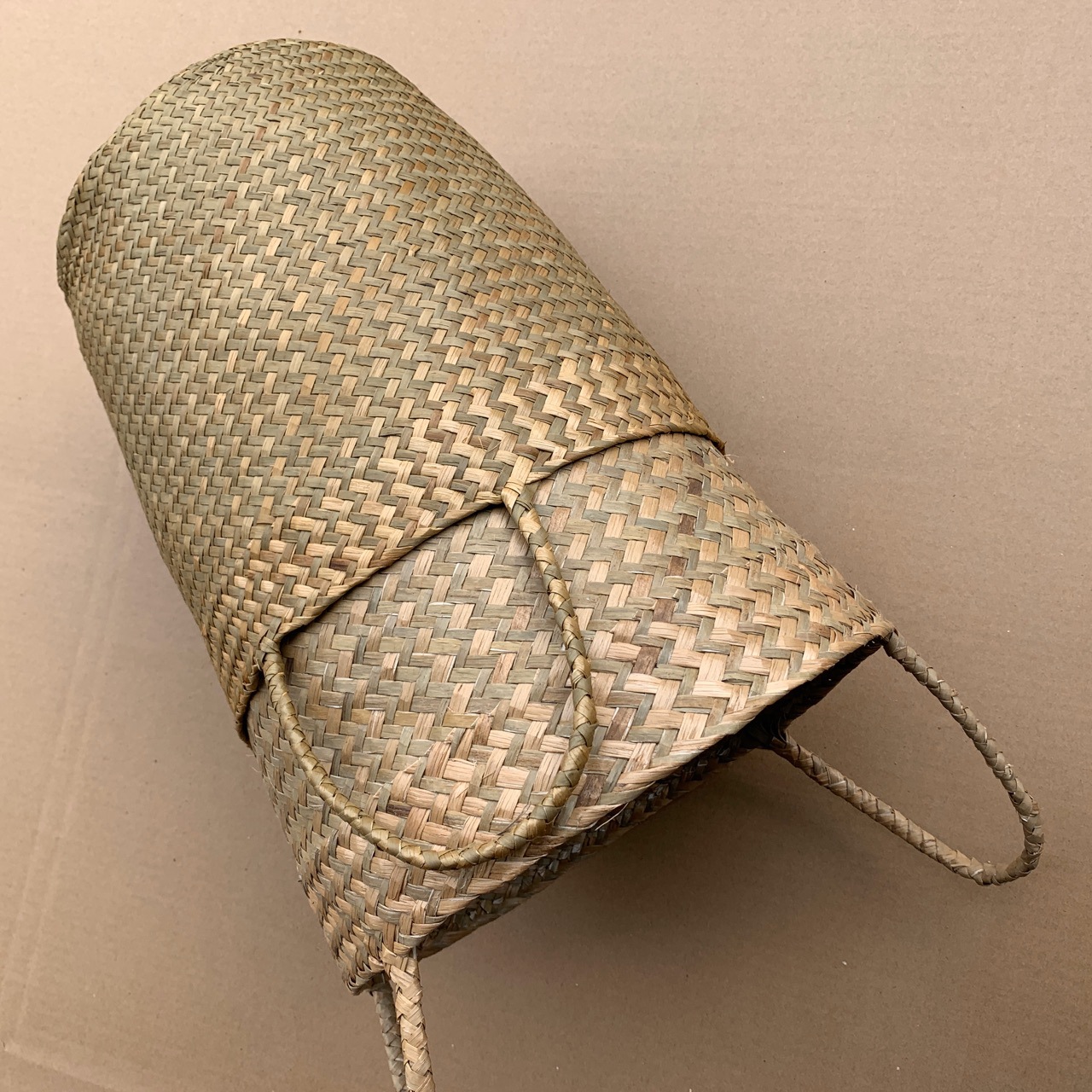 古拾尚手工编织收纳桶 衣服杂物杂物 非藤编收纳桶 草编收纳桶