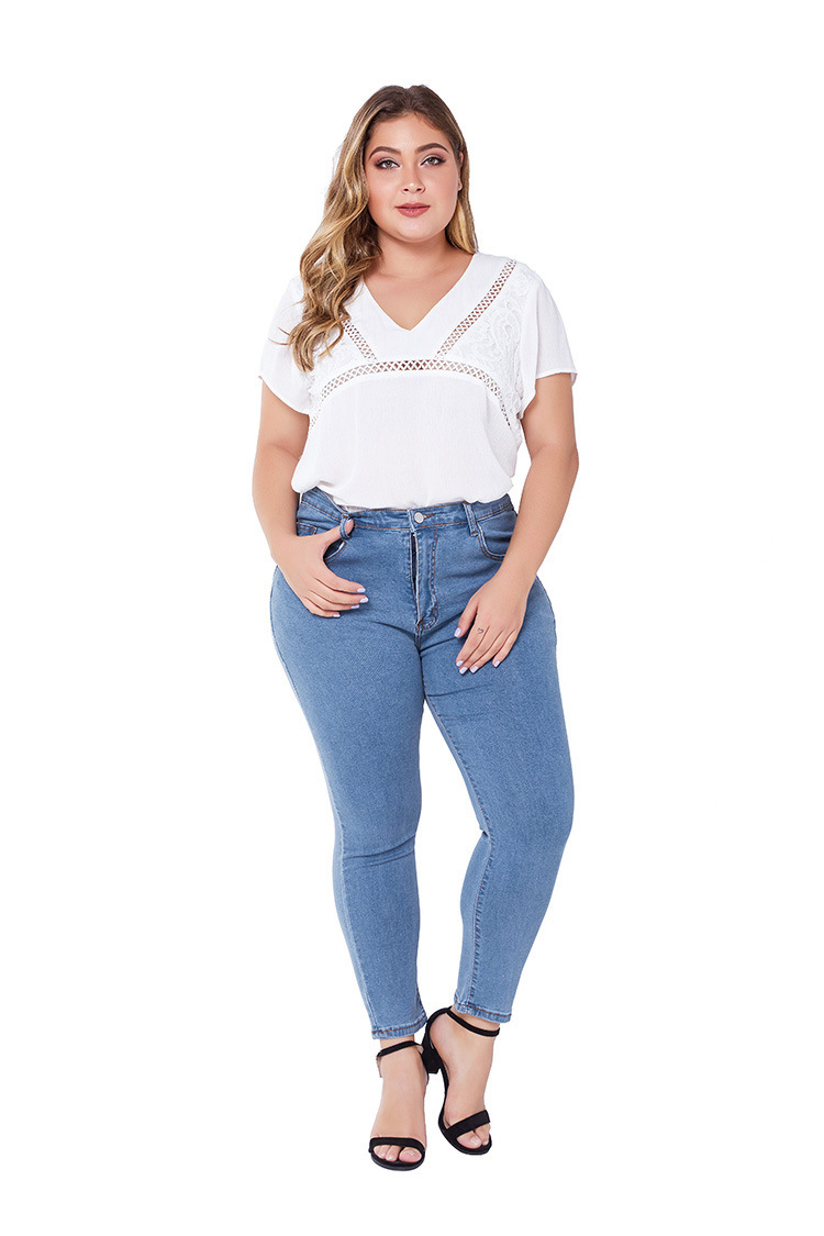 Plus Size Stretch Wash Slim Fit Jeans NSSY9122