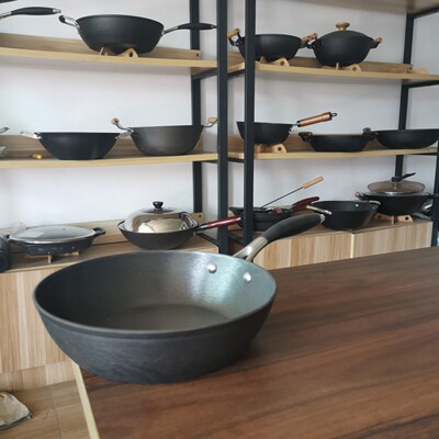 平底煎锅多功能汤锅通用不沾炒菜锅电磁炉燃气灶煎炒锅批发礼品锅