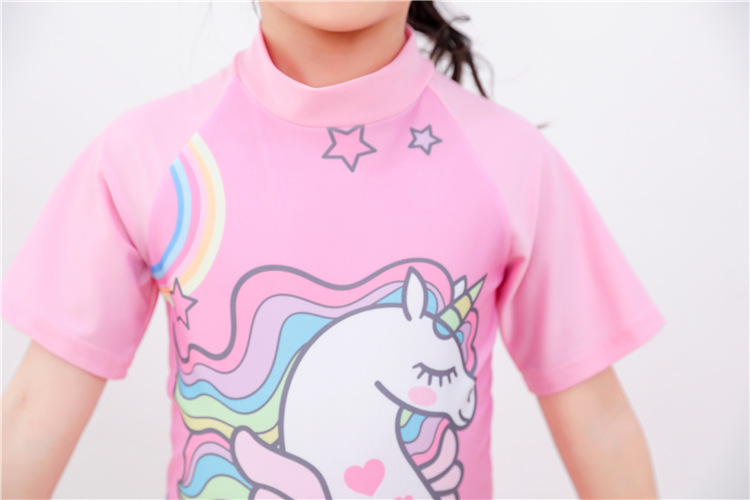 Kinder Unisex Cartoon-stil Karikatur Einhorn Polyester Ein Stück display picture 3