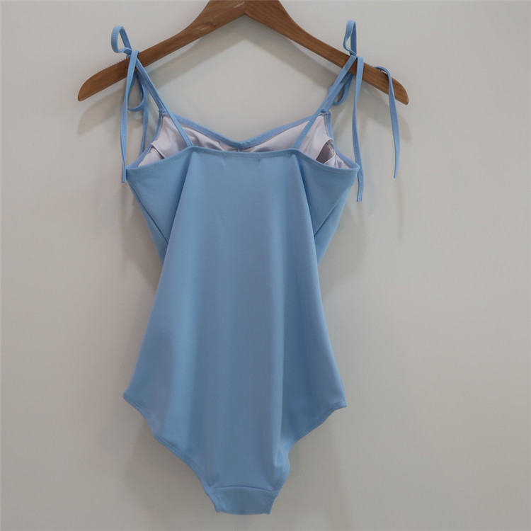 traje de baño de una pieza de aguas termales de color sólido de moda NSHL3943