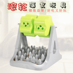 Roller-style intelligence development slow feeder toy with automatic rotating feeder, dog slow feeder bowl, sniffing training device