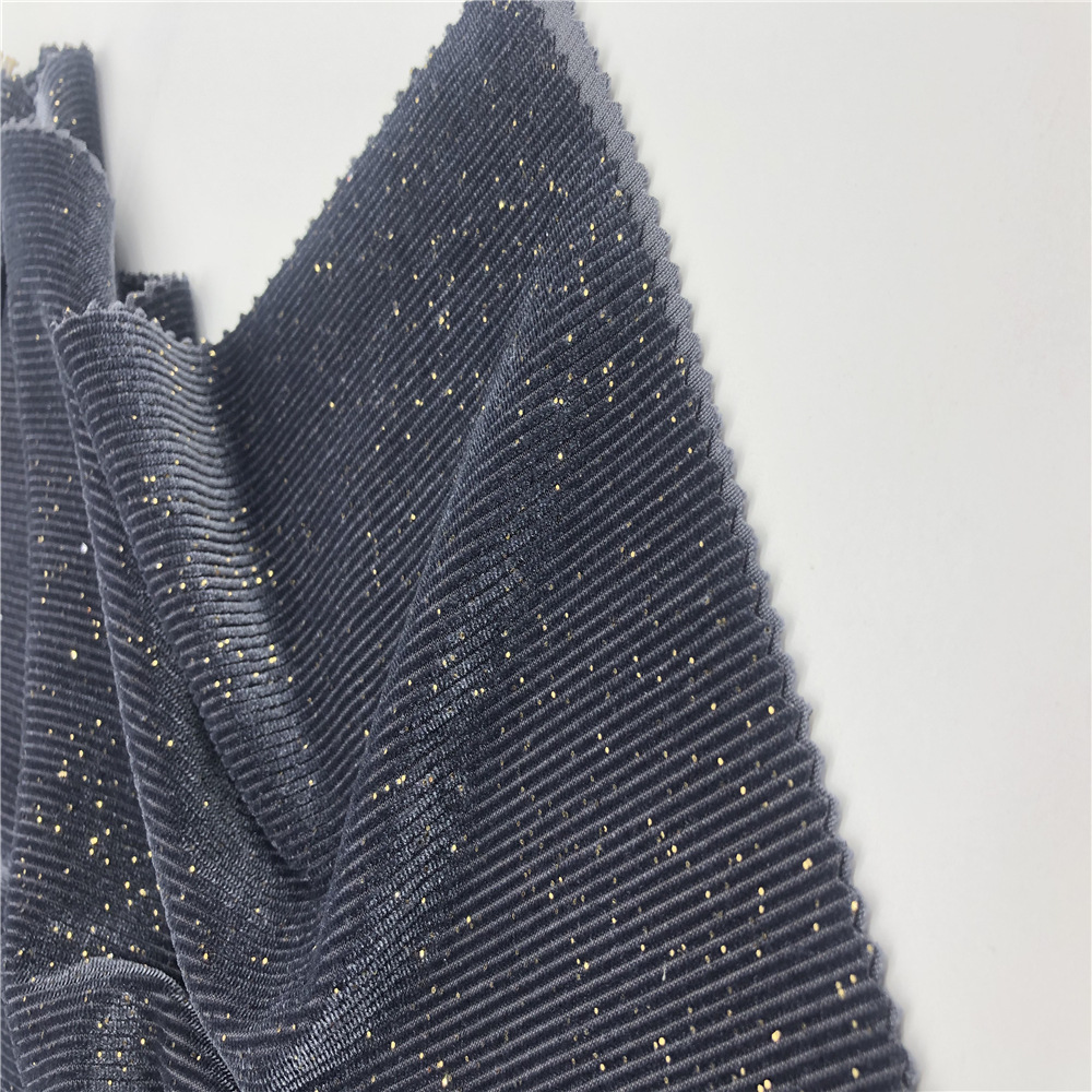 销售洒金 韩国绒条绒 弹力不倒绒 抽条丝绒面料