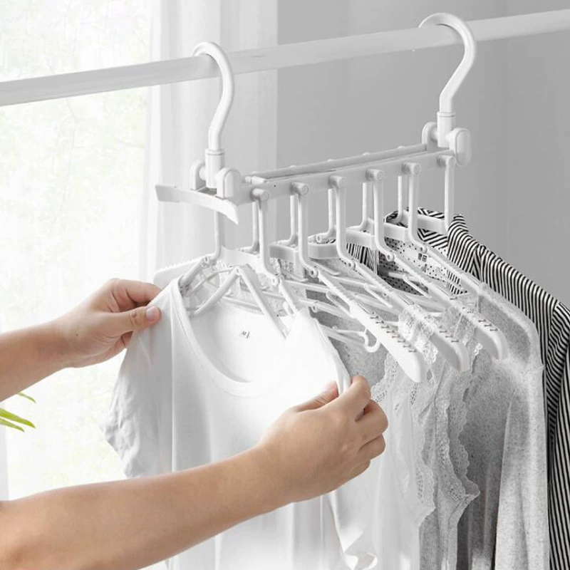 Foldable universal non-slip hanger for home use, drying rack