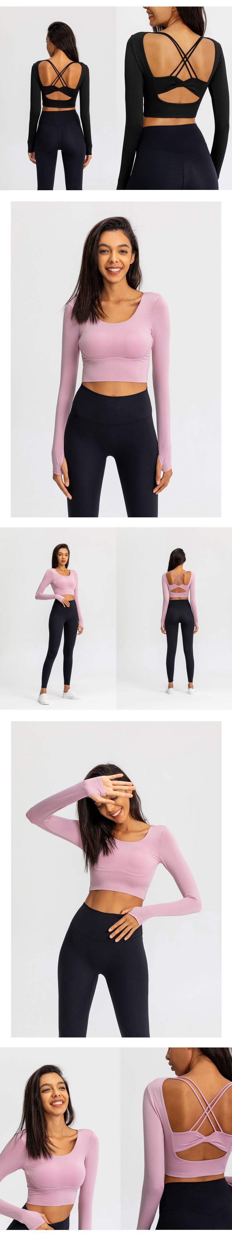 U Neck Neckline Solid Color Pattern Fitness, Sport Style Style Fitness Sport Style Solid Color Polyester U Neck Active Tops