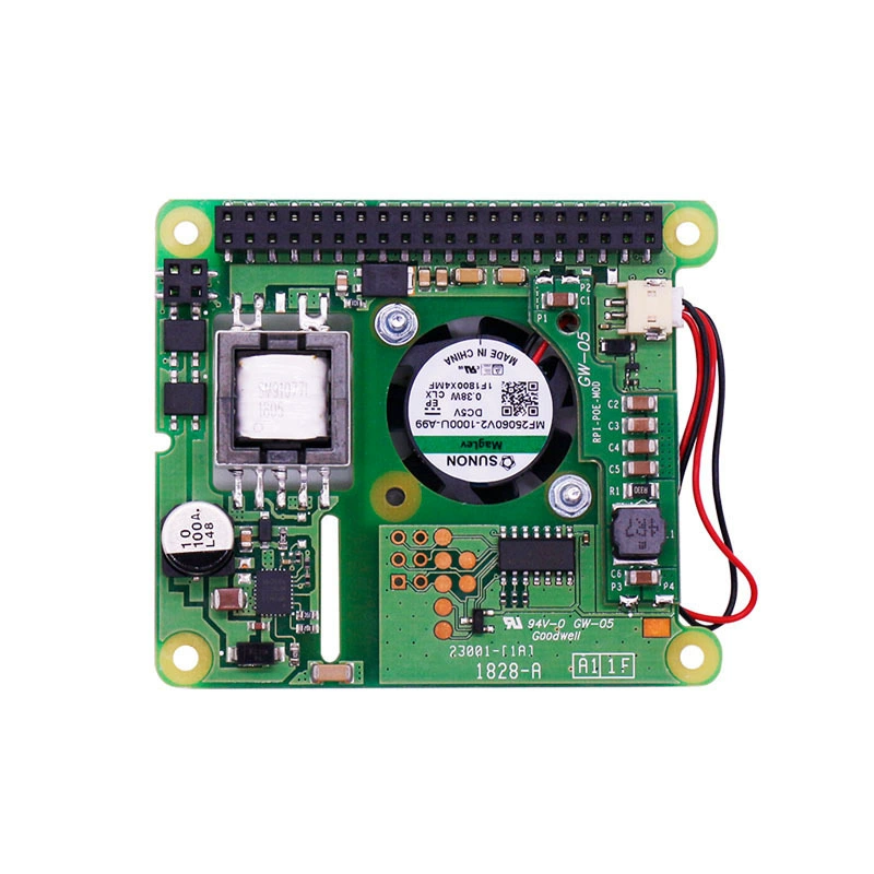 Модуль питания PoE HAT для Raspberry Pi 4B/3B с Ethernet, расширительная плата с охлаждающим вентилятором и прямым питанием