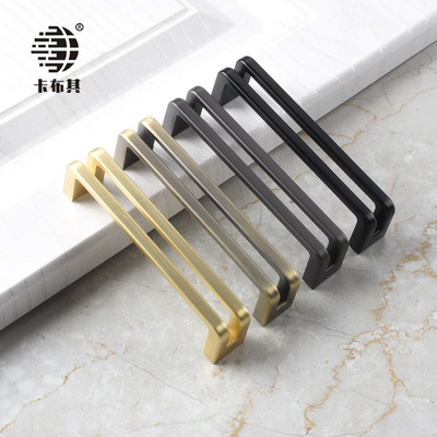 Closet door handle Northern Europe modern Simplicity black cupboard handle cabinet American style Hole handle Hardware