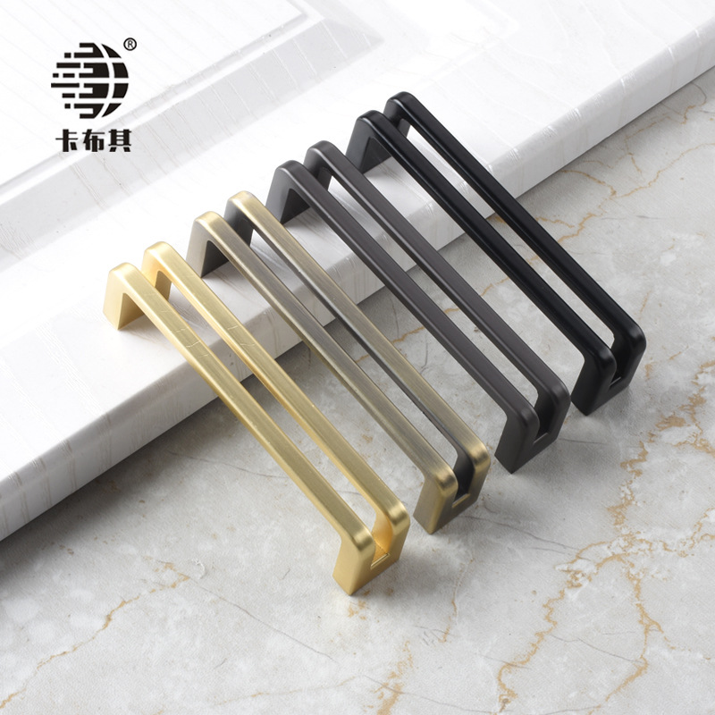 Closet door handle Northern Europe modern Simplicity black cupboard handle cabinet American style Hole handle Hardware