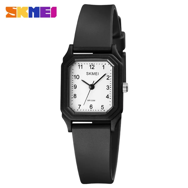 2020 Time Beautiful Square Casual Simple Ultra-thin Digital Pointer Quartz Black Ordinary Pin Buckle Female Student Watch