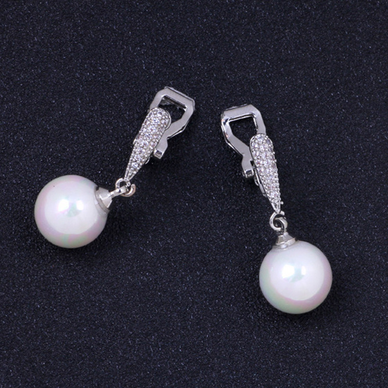 Brincos de pressão para mulher com pérola e madrepérola_voghion.com