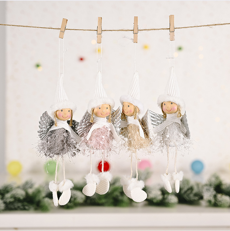 New Christmas Decoration Supplies Fluffy Wings Girl Pendant display picture 14