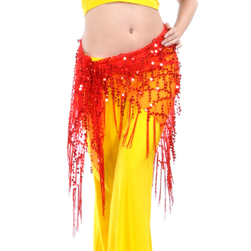 Sequin triangle scarf, belly dance waist scarf, belly dance gauze scarf, belly dance clothing manufacturer
