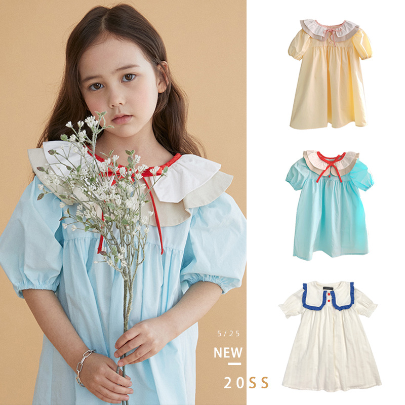 21 Girls Korean Cute Doll Collar Dress R...