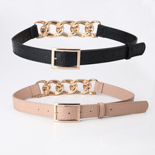 Fashion New Personalized Non-hole Round Buckle Thin Belt Waist Bag Female Casual Key And Coin Case Belt Belt Wholesale display picture 10