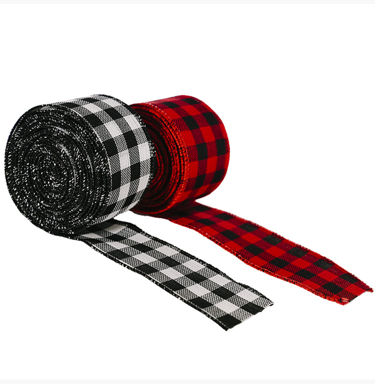 Lattice Ribbon Red And Black Black And White Tie Tree Decoration Wholesale display picture 9