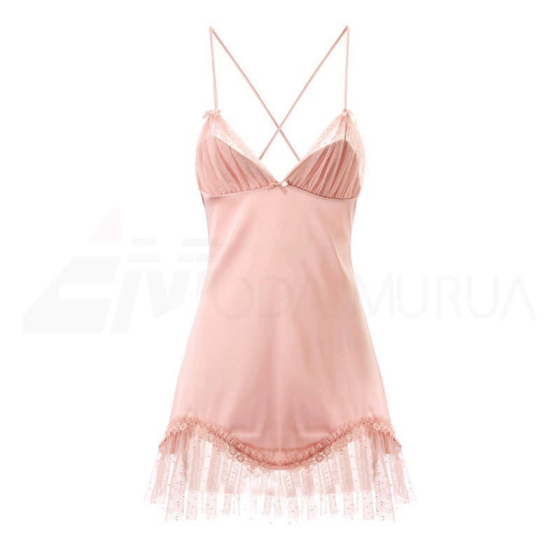 Sexy pijama, summer slip dress, silk thin lace skirt, European style