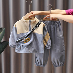 3495 Boys Sports Suit Boys Autumn Children Autumn Baby Spring Autumn Clothes Korean Baby Two-piece Set Western Style