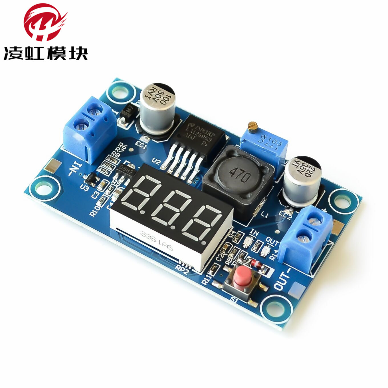 LM2596 DC-DC可调降压模块带数显电压表显示 LM2596S稳压电源模块-阿里巴巴