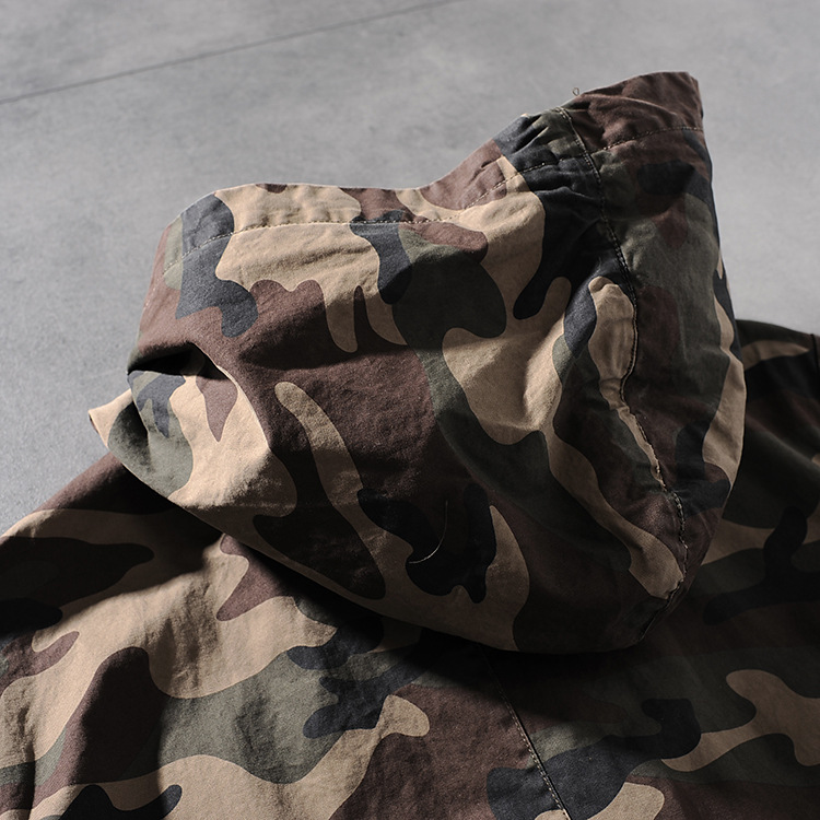A48 autumn and winter new foreign trade original single-base solid color camouflage hooded young men's windcoat jacket jacket 0104 38 A48 autumn and winter new foreign trade original single-base solid color camouflage hooded young men's windcoat jacket jacket 0104 38