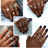 European and American diamonds 8 -character rings Beach wind king avatars star Moon multi -piece set rings