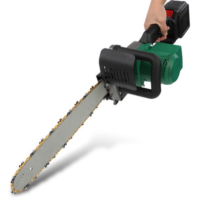 36V锂电池电锯家用小型充电式伐木锯电链锯