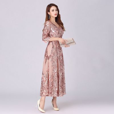 日常禮服 香槟亮片 魚尾修身小燕尾  晚禮服