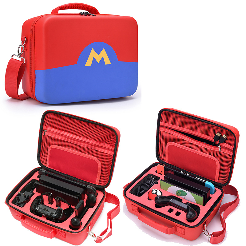 Aplicable a la bolsa de Mario Nintendo Switch bolsa de almacenamiento consola de juegos ns conjunto completo de accesorios bolsa de almacenamiento de caja dura