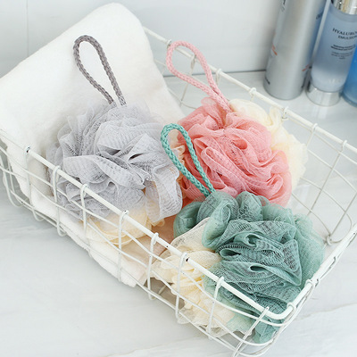 大号浴球搓澡巾素色超柔沐浴擦用品洗澡浴花搓澡起泡网拼色洗浴球|ms