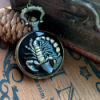 Factory wholesale large pocket watch black large scorpion retro flip clock a generation of wholesale