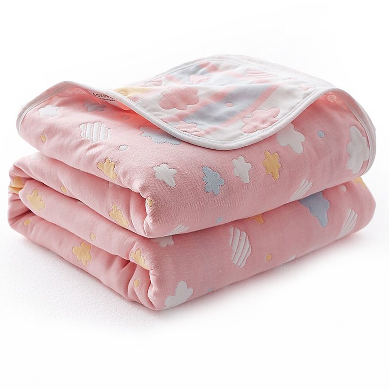 厂家直销儿童AB双面全棉六层纱布毛巾被盖毯母婴店双人单人毯子|ru