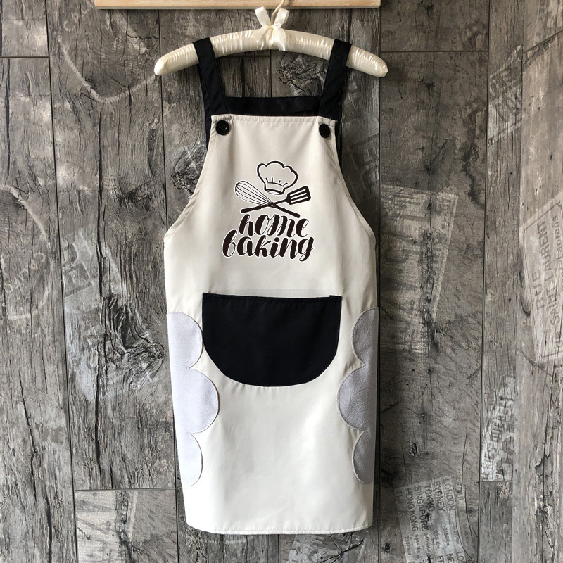 Delantal de mano borrable primavera y otoño hogar cocina impermeable a prueba de aceite bata babero adulto cocina mujer más tamaño cintura de la moda