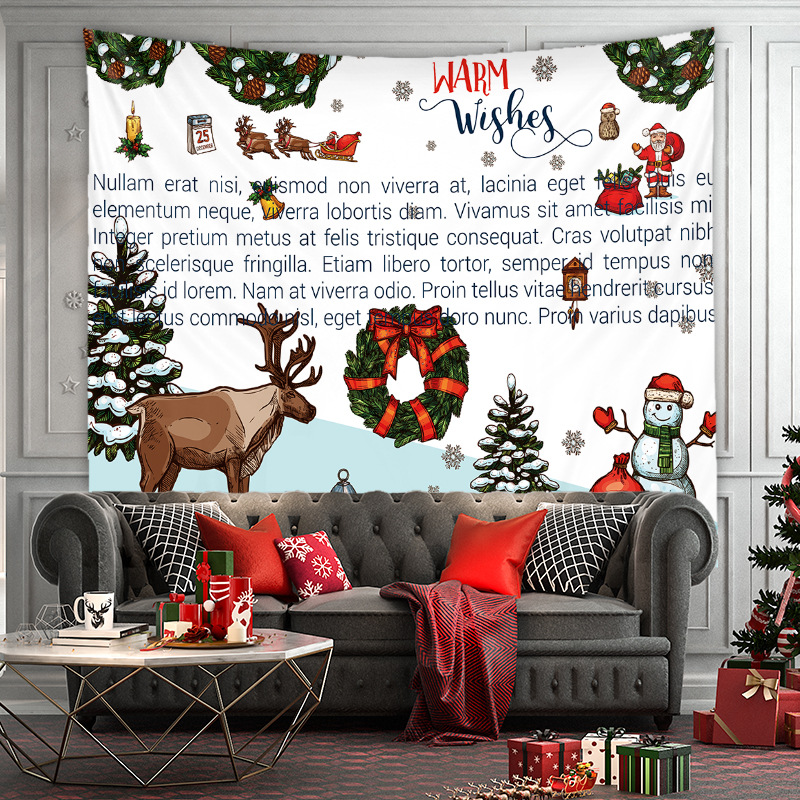 Fashion Christmas Series Tapestry Tree Home Decoration Background Cloth Wholesale Nihaojewelry display picture 27
