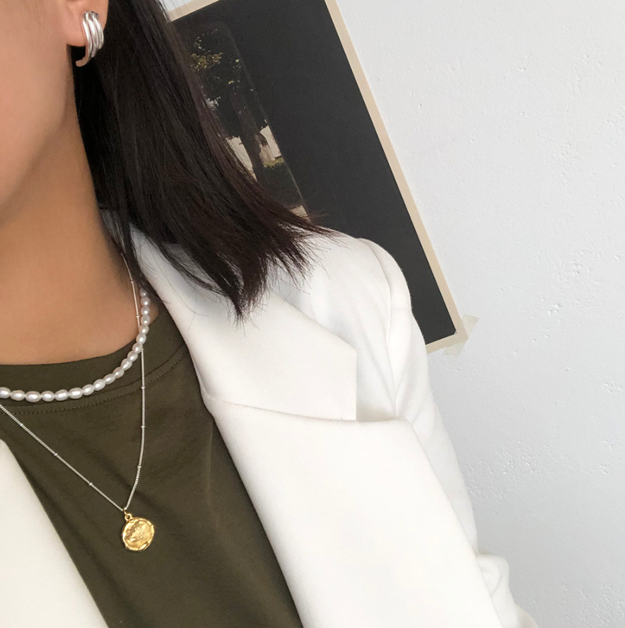 Solid Color Pattern Women'S Gender Beaded Design 1 Piece Simple Style Solid Color Freshwater Pearl Beaded Necklace