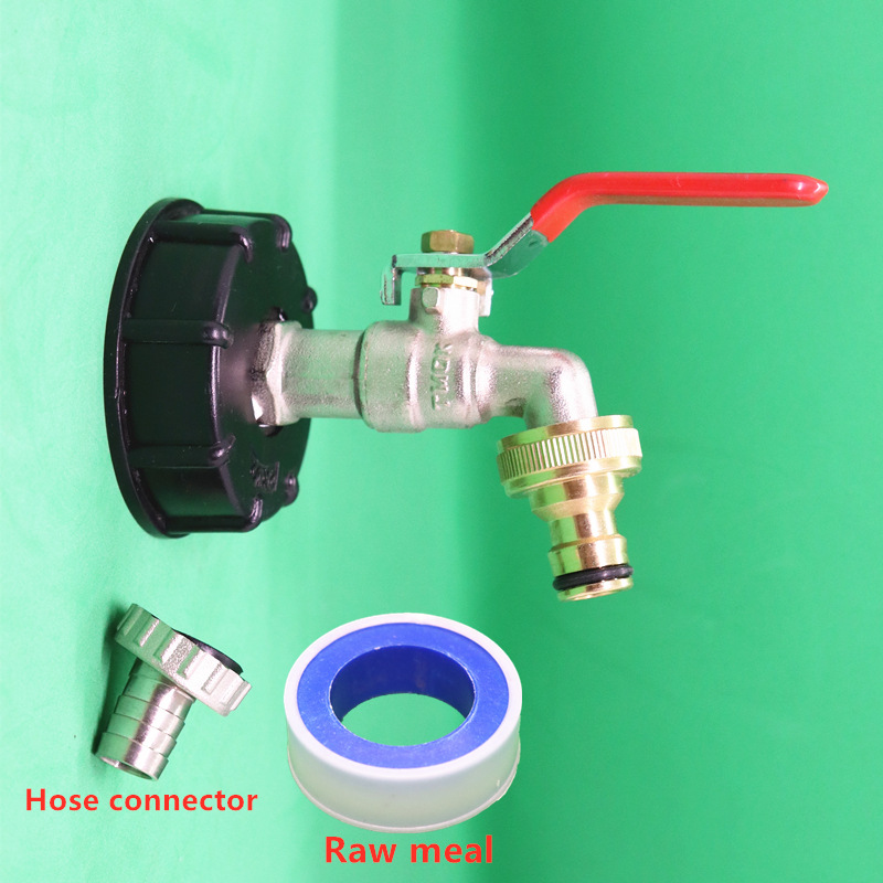 Accesorios de barril de tonelada transfronteriza tonelada adaptador de barril de tonelada interruptor de barril de latón IBC grifo de barril de 1/2 pulgada