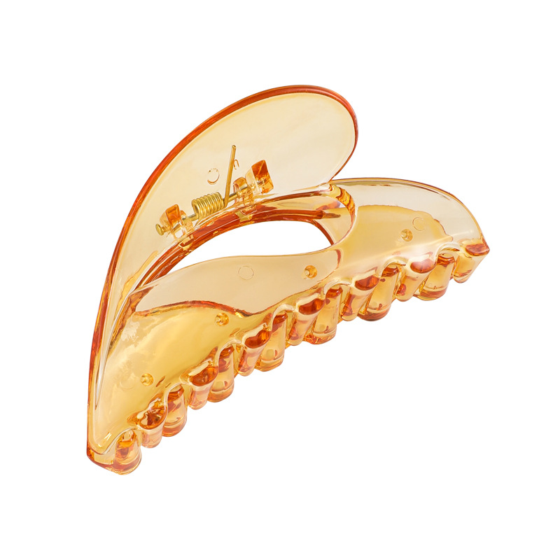 Korean Temperament Transparent Color Big Clip Clip Translucent Texture Large Hair Catch Wash Face Bath Hair Clip Big Ponytail Clip Wholesale Nihaojewelry display picture 10