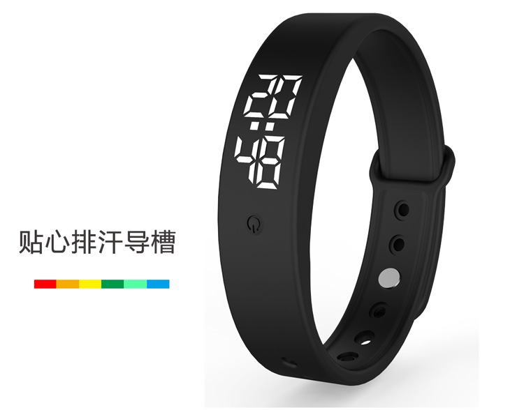 The V9 smart temperature-measuring wristband watch monitors body temperature all day long. When there is a fever, it vibrates intelligently and gives a stopwatch alarm undefined