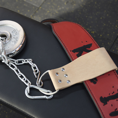 Fitness weight-bearing auxiliary chain belt barbell plate pull-up men's back and waist training increased weight-bearing accessories