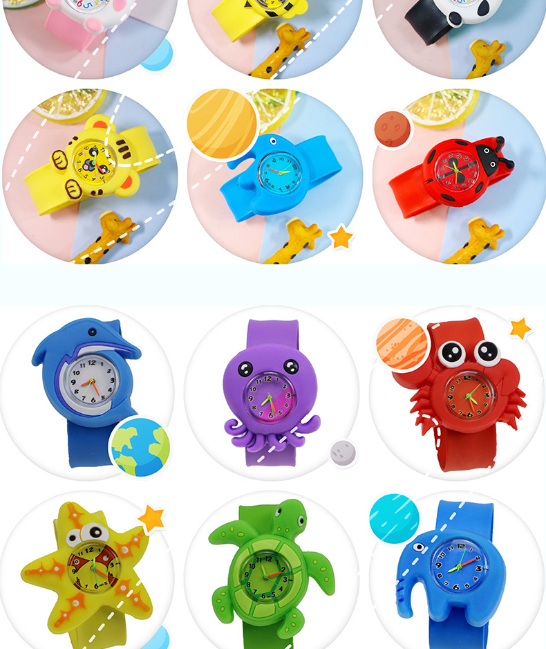 Cartoon Style Animal Ring Pop Quartz Kids Watches display picture 2