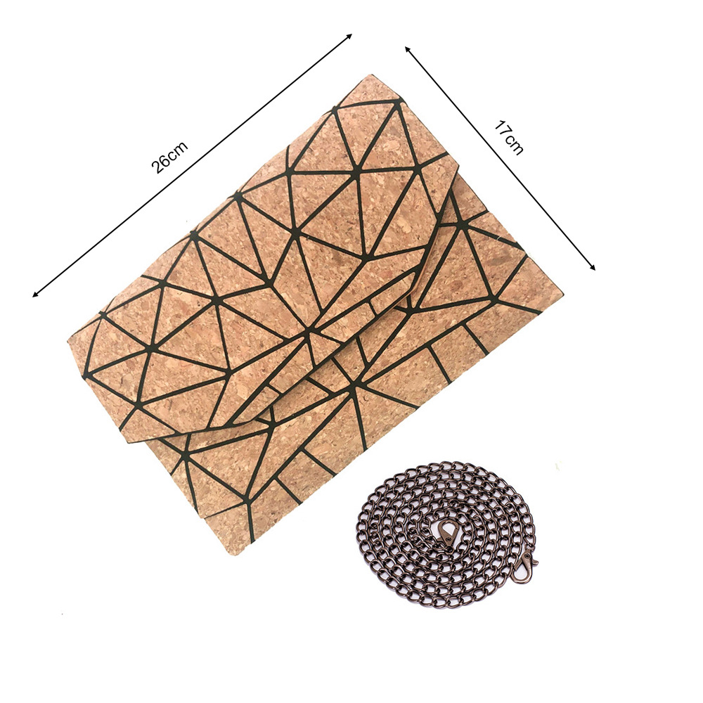 2024 neue personalisierte umweltfreundliche Diamantgitter-Spleißen geometrische Holzmaserung diagonale Kreuz Damenkette_voghion.com