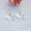 European and American creative simulation Butterfly earrings Personalized eyes Dripping the fairy, the temperament of colorful butterfly simple ear decoration