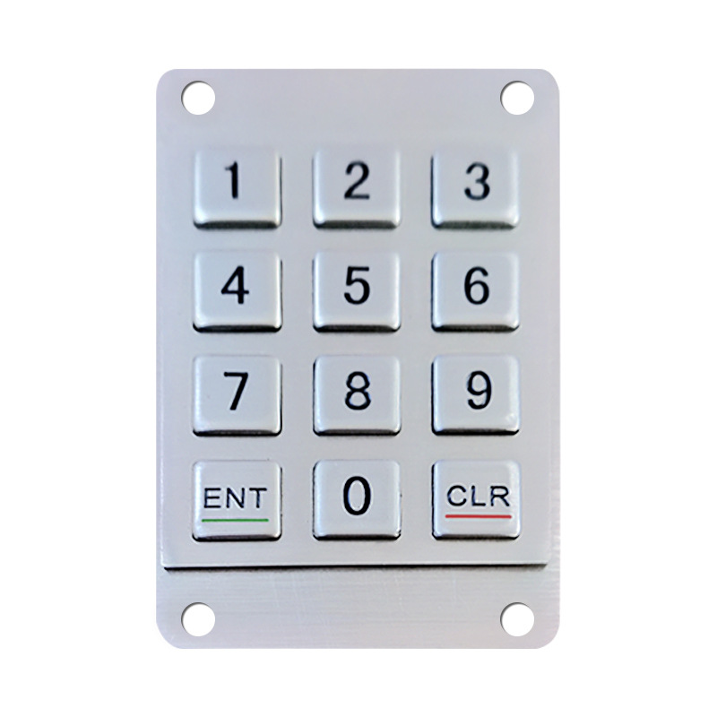 不锈钢金属键盘银行取款机加油机按键按钮面板小键盘加工定做