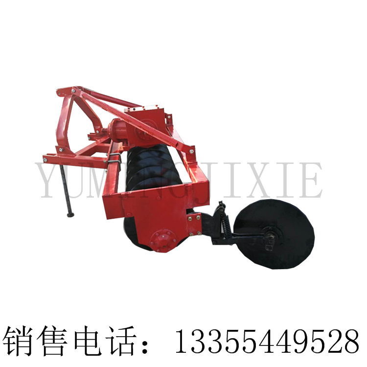 方梁单传驱动圆盘犁 四轮车带耙旋地水稻田耕地犁 水田驱动耙
