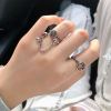 Retro fashionable brand ring, small design trend jewelry, on index finger, simple and elegant design