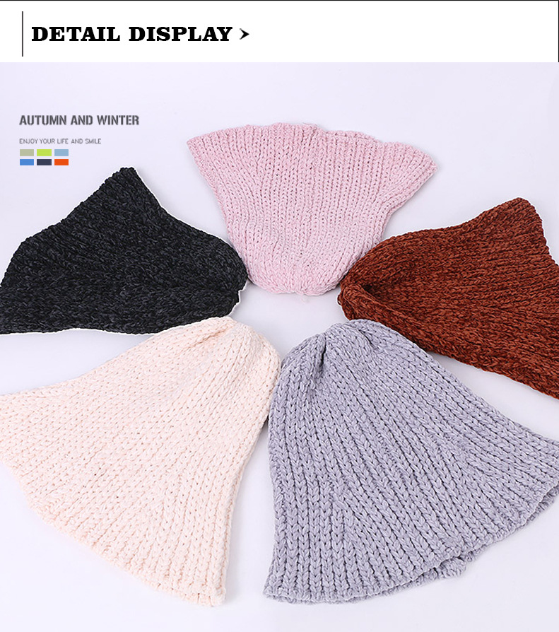 Women's Korean Style Solid Color Side Of Fungus Wool Cap display picture 4