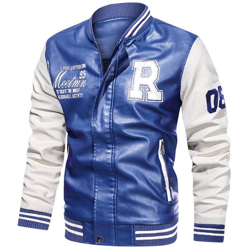 Approvisionnement direct d'usine pour l'automne et l'hiver nouvelles vestes en cuir pu pour hommes, jeunes décontractés, vestes en cuir en peluche lâches de style coréen pour hommes en gros_voghion.com