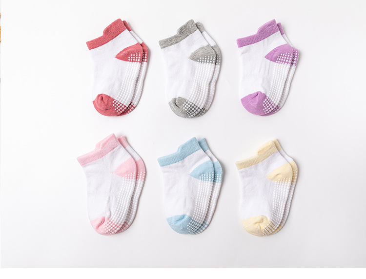 Children Unisex Cute Round Dots Solid Color Cotton Jacquard Ankle Socks One Pair display picture 2