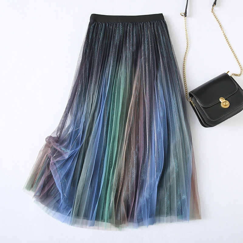 Gradient Pleated Skirt 4