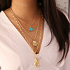 Fashionable beach pendant from pearl, necklace, accessory