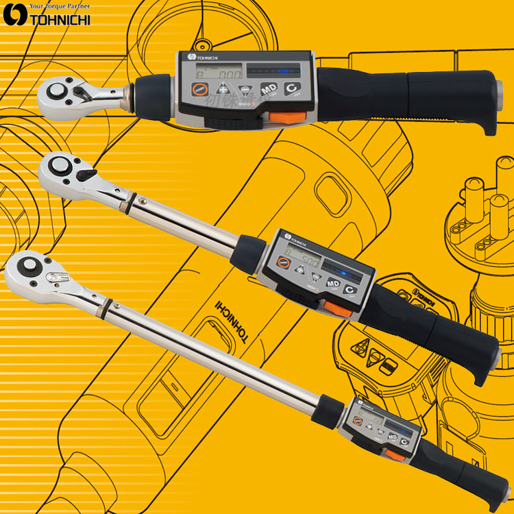 原装TOHNICHI数字扭力扳手螺栓紧固用开口梅花头力矩扳手±3%精度