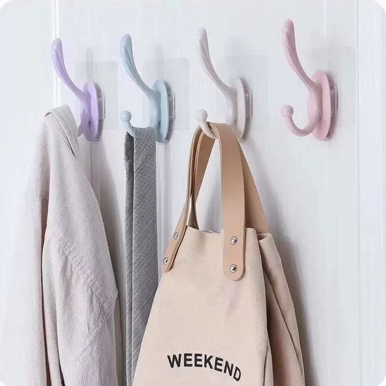 衣帽挂钩免打孔门厅壁挂式创意粘胶贴墙壁挂钩门后无痕粘贴钩